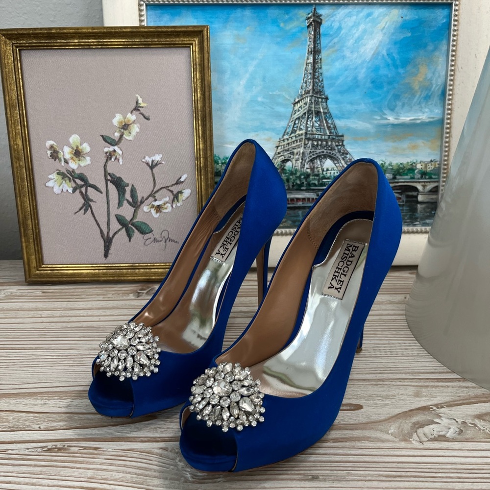 Badgley Mischka jeweled heels